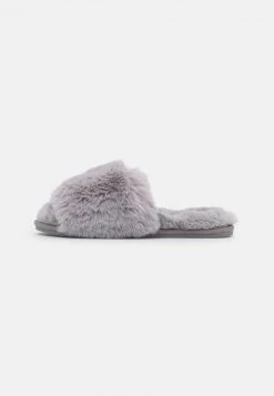 Nly by Nelly FLUFFY FLAT - Bequeme Flache Pantoletten für Damen - Grau -Nly by Nelly Verkaufsladen fc72e3944a544dfda8ad472df8c8d115