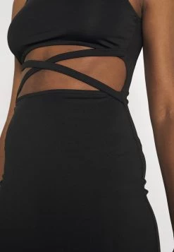 Nly by Nelly CROSS WAIST MIDI DRESS - Jerseykleid - Schwarz, Damen | Elegantes Design | Bequemer Tragekomfort -Nly by Nelly Verkaufsladen fd6f7a1f9c124c62b2200e3f7543f187