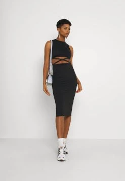 Nly by Nelly CROSS WAIST MIDI DRESS - Jerseykleid - Schwarz, Damen | Elegantes Design | Bequemer Tragekomfort -Nly by Nelly Verkaufsladen ff4016b40e8c457c8e0ee494236ba0df