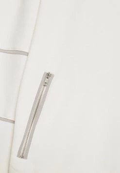 Nly by Nelly CONTRAST ZIP SWEATER - Weißes Damen Sweatshirt mit Reißverschluss -Nly by Nelly Verkaufsladen ff58ae1590114ada8d3e70e0c7bdec66